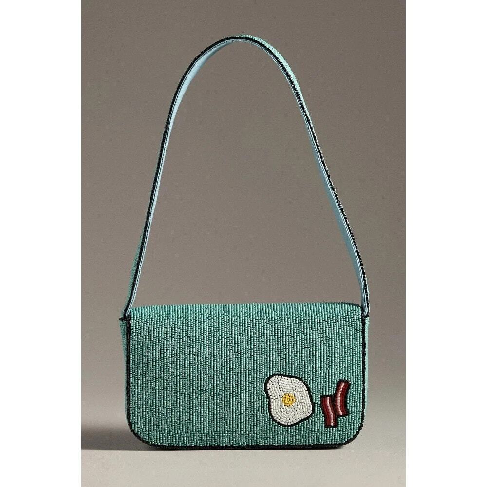 Anthropologie beaded Fiona bag- Bacon and Eggs - Picture 3 of 3